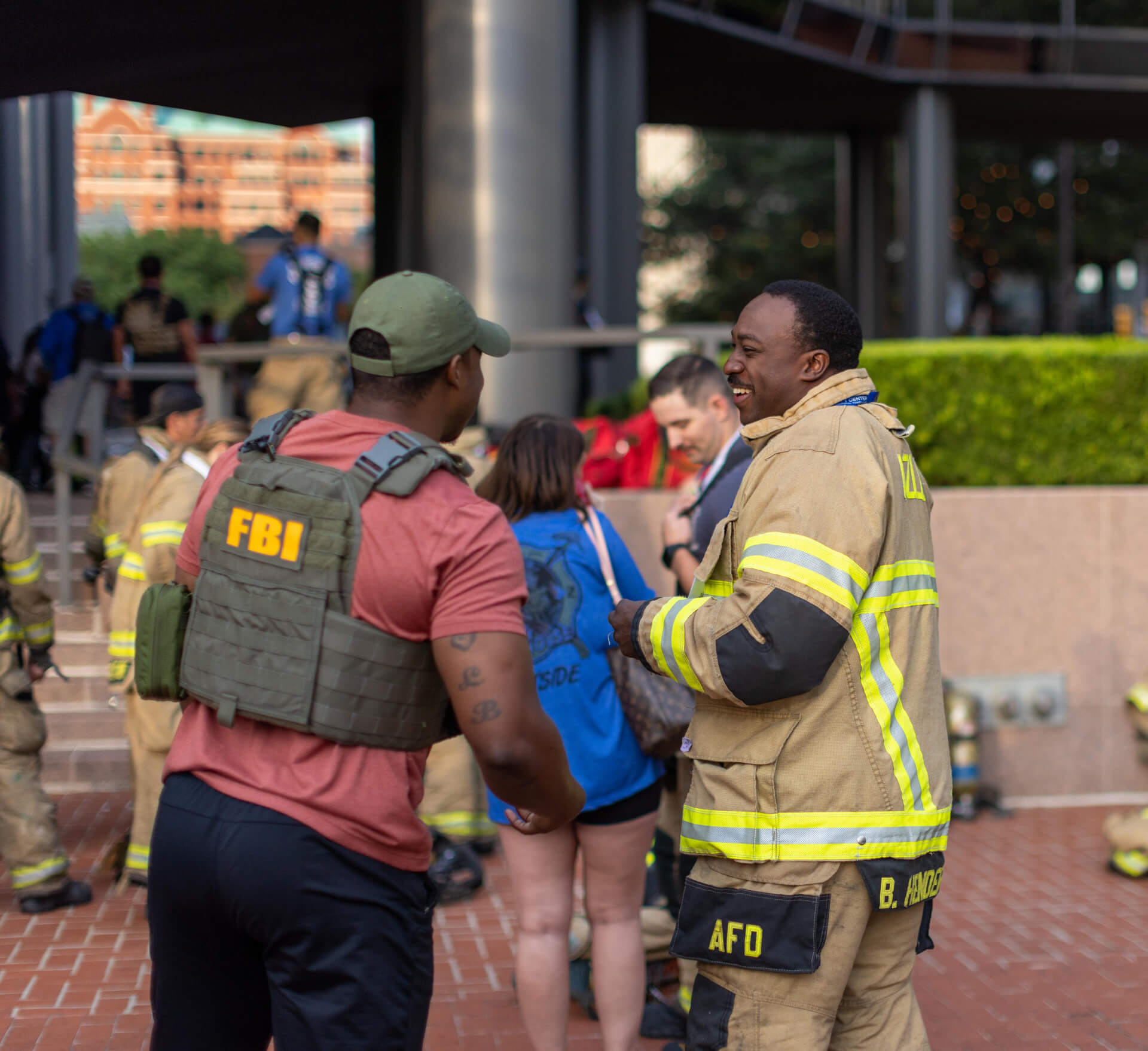 firemen and fbi member at the event